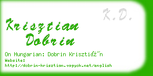 krisztian dobrin business card